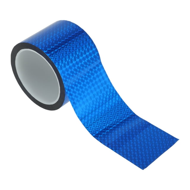 Cinta de Pinstripe Unique Bargains 70mmx50m Malla de Rombos Calcomanías de Pinstripe para Coche, Motocicleta y Carreras de Barcos, Stickers DIY Azul Láser 1 Pcs