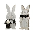 thumbnail image 1 of TIELUTT Adorable Rabbit Figurine Desktop Cartoon Animal Sculpture Cute Bunny Ornament for Random Ornament Assortment Christmas Ornament Fancy Christmas Ornament Snowflake Complete Ornament Set Postal, 1 of 5
