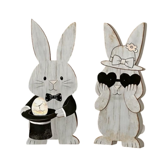 TIELUTT Adorable Rabbit Figurine Desktop Cartoon Animal Sculpture Cute Bunny Ornament for Random Ornament Assortment Christmas Ornament Fancy Christmas Ornament Snowflake Complete Ornament Set Postal