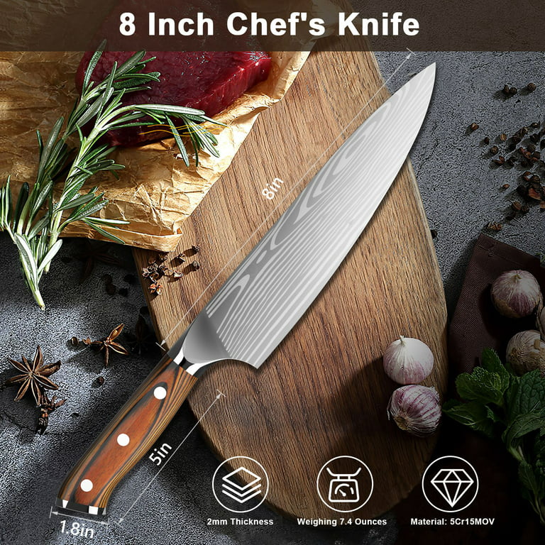 Chef Knives Set 8 Pcs , Kitchen Cooking Knives Set , Best Kitchen Knives Set  ,best Gift Item. Mothers Day Gift , Thanksgiving Gift Christmas 