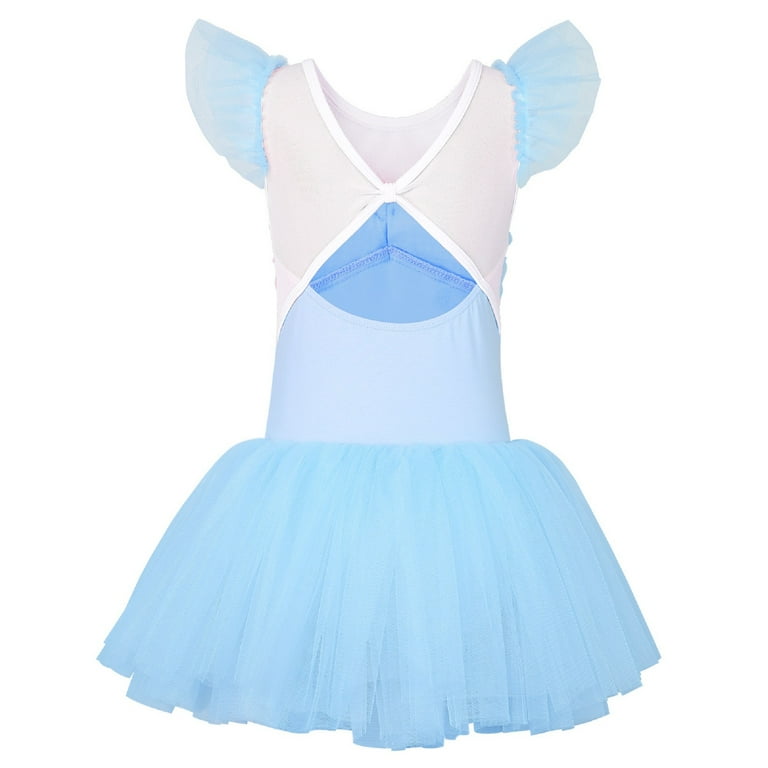 open lace back dress Girls' Fairy Princess 3/4 Sleeve Tutu Leotard Size: 12-24M by Mila & Rose