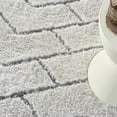 thumbnail image 6 of Nourison Dreamy Shag Abstract Contemporary Ivory/Grey 4' x 6' Area Rug, 6 of 9