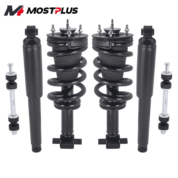 MOSTPLUS 6PCS Front Strut Assembly w/ Sway Bar Link for 2014-18 Silverado Sierra 1500 4WD