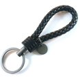 thumbnail image 1 of Qucyy (Noir) Clé en Cuir d'Agneau Tissé Véritable, 1 of 5