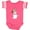 Football Pink and White, variant on Inktastic Dog with ear up Boys or Girls Baby Bodysuit