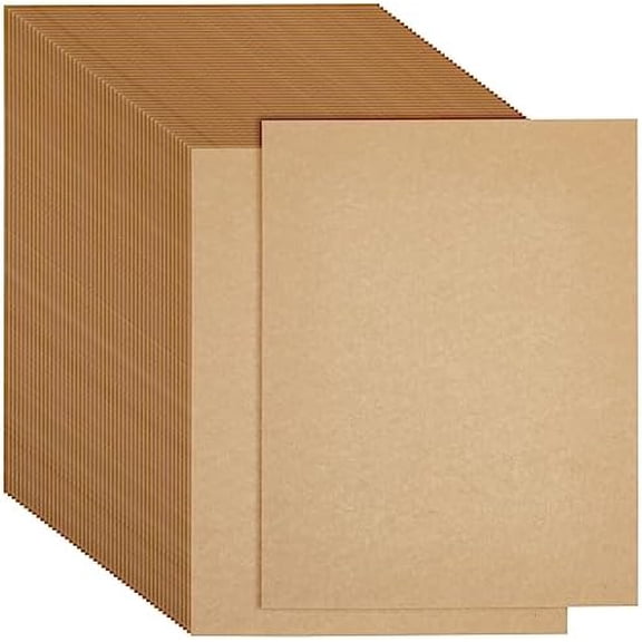 Cardstock Paper Sheets - 8.5 x 11 In, 120 GSM, 48-Pack, Brown - Kraft Paper Cardstock for Invitations, Announcements & Crafts$$Art & Craft