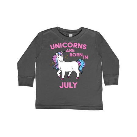 

Inktastic Unicorns are Born in July Gift Toddler Boy or Toddler Girl Long Sleeve T-Shirt