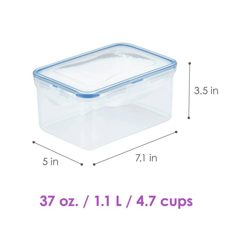 LOCK & LOCK Easy Essentials Food Storage lids/Airtight containers, BPA  Free, 54 Ounce, Clear