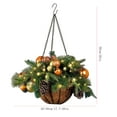 thumbnail image 3 of 2PCS Artificial Christmas Hanging Basket, Hanging Decor with Frosted Pine Cones, Berry Clusters, Outdoor Christmas Decorations for Garden Patio Lawn, 3 of 7
