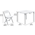 thumbnail image 3 of Mainstays 5 Piece Resin Card Folding Table and Four Folding Chairs Set, White, 3 of 6