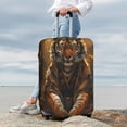 thumbnail image 4 of Uemuo Tiger In The Fallen Leaf Forest Printed Washable Luggage Cover - Fashion Suitcase Protector Fits 18-32 Inch Luggage -Medium, 4 of 9