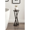 thumbnail image 2 of Kate and Laurel Aja Modern Metal Round Drink Table, 9 x 9 x 22, Gray Gunmetal, Decorative Geometric Pedestal Table with Circular Tabletop for Use as Metal Indoor Plant Stand, 2 of 8