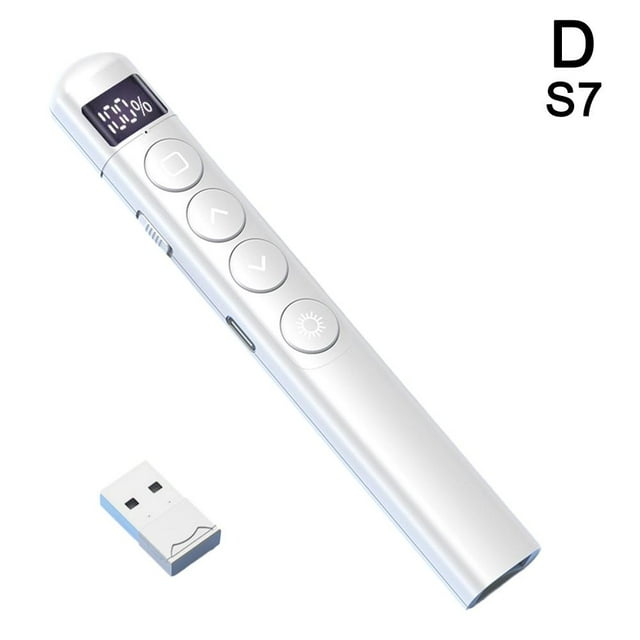 Wbxfbo S5 Black Rechargeable New S7 Multimedia Page Turning Pen Ppt With Digital Display Teaching Multi-Function Wireless Pointer Pen