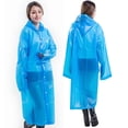 thumbnail image 3 of Adult Portable Raincoat Rain Poncho with Hoods and Sleeves See Through Hooded Raincoat Festival Long Rain Coat Outdoor Camping Rainwear, 3 of 8