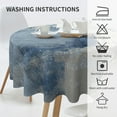 thumbnail image 4 of Blue Grey Abstract Round Tablecloth 60 Inch Washable Reusable Art Painting Decoration Table Cover for Kitchen Party, 4 of 7