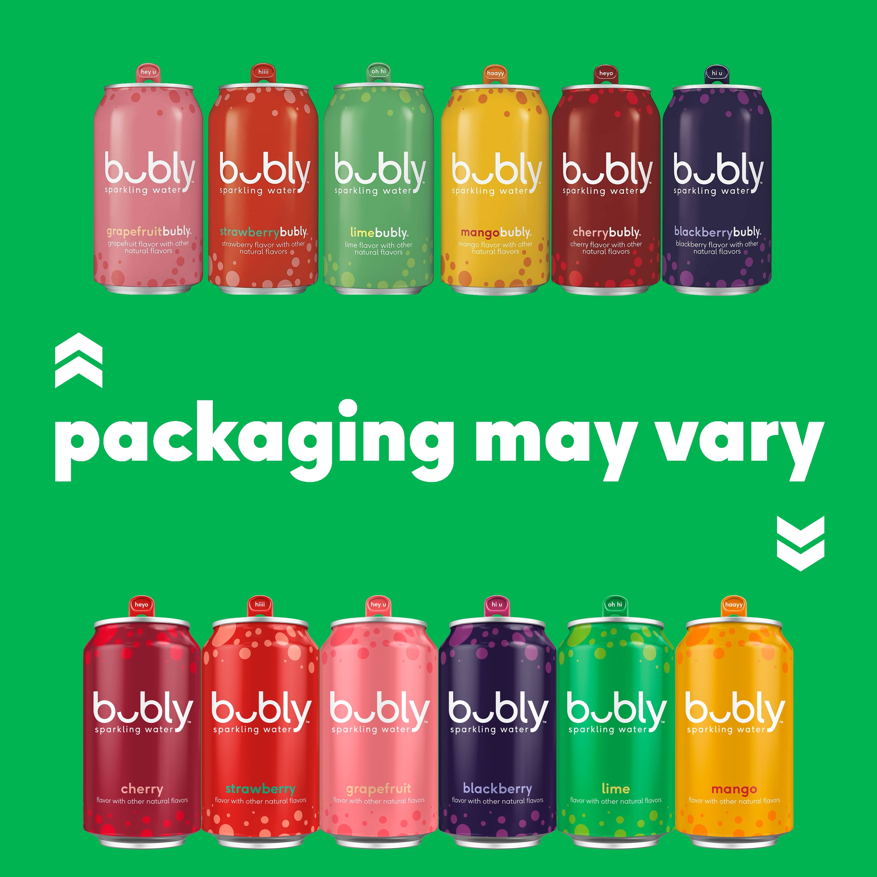 bubly Mango Sparkling Water, 12 fl oz, 8 Pack Cans