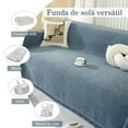 thumbnail image 5 of Eurhowing Chenille Sofa Cover, Pet & Kid Friendly Couch Slipcover, Ultra Soft Throws Furniture Protector for 3 Cushion Sofa, 71"x 118", Blue, 5 of 10