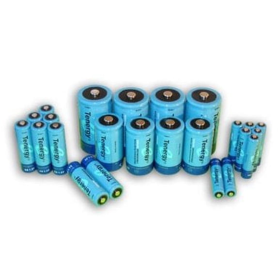 Tenergy High Capacity NiMH Rechargeable Combo with 24 batteries 8AA/8AAA/4C/4D   FREE SHIPPING!