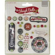 Sleigh Bells Ring Decorative Brads 22/Pkg-