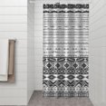 thumbnail image 2 of Black Geometric Diamond Striped Pattern Shower Curtain 36"x72" ,Bathroom Decorative Shower Curtains Set with 12 Hooks,Modern Waterproof Washable Shower Curtain, 2 of 6