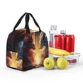thumbnail image 4 of Disketp Red And White Flame Fox Lunch Bag for Women Men, Leakproof Thermal Cooler Sack Food Handbags Case High Capacity forTravel Work School Picnic, 4 of 5