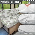 thumbnail image 6 of XYZCANDO Floral RV Dinette Cushion Covers Lily Furniture Covers Easy to Install Universal Camper Accessories Easter Sofa Slip Covers for 2 Seat Cushion Couch 1 Backrest Cover and 1 Bench Cover White, 6 of 7
