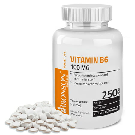 Bronson vitamine B6 100 mg, 250 comprimés