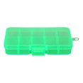 thumbnail image 4 of relayinert 10 Grid Plastic Jewelry Removable Storage Box Convenient and Durable Container for Beads and Earrings Green 12.8x6.5x2.2cm 1Set, 4 of 5