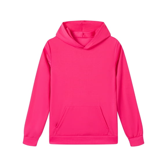 Staki Kids Hoodies Girls Cute Hoodies for Teen Girls Trendy Preppy Hooded Sweatshirts Oversized Long Sleeve Shirts Gradient Clothes for Girls (Hot Pink,3-4 Years)