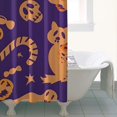 thumbnail image 4 of Halloween Spooky Icons Pattern Shower Curtain 36"x72" ,Bathroom Decorative Shower Curtains Set with 12 Hooks,Modern Waterproof Washable Shower Curtain, 4 of 6