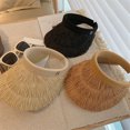 thumbnail image 4 of YAOBAMM Chapeau de Plage à Large Bord pour Femmes, Chapeau Haut de Forme Vide, Chapeau de Plage à Large Bord pour l'Été, Design pour Cheveux, Visière Pare-Soleil, 4 of 6