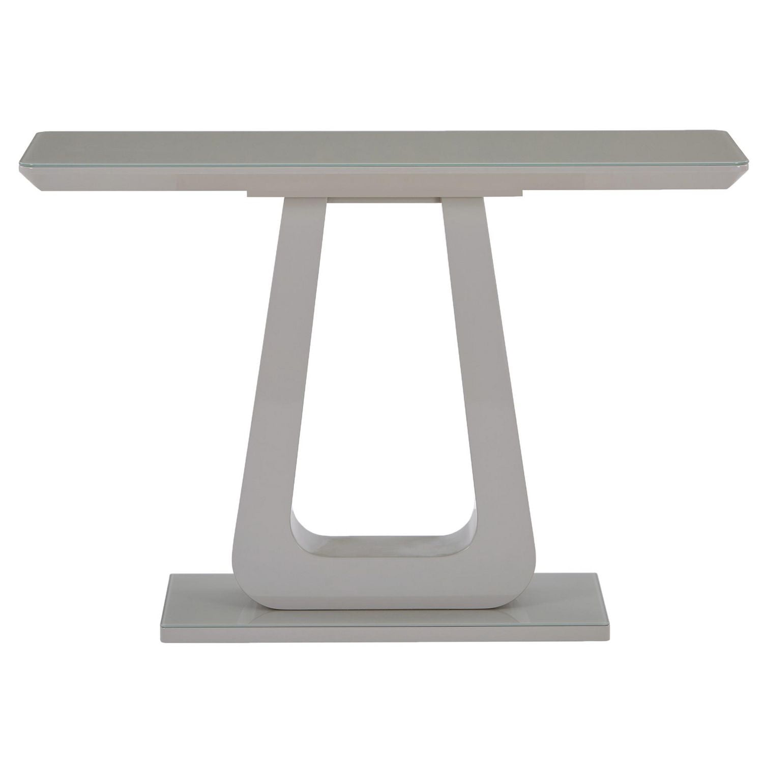 Contemporaine MDF et Verre Console - Gris Chaud