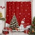 thumbnail image 6 of Small Stall Shower Curtain 48x72 Inch Narrow Half Size Red Snowman Christmas Bath Curtains Bathroom Decor, Xmas Tree Winter Snowflaks Gifts Waterproof Fabric Shower Curtain Set with Hooks 48 Inch, 6 of 8