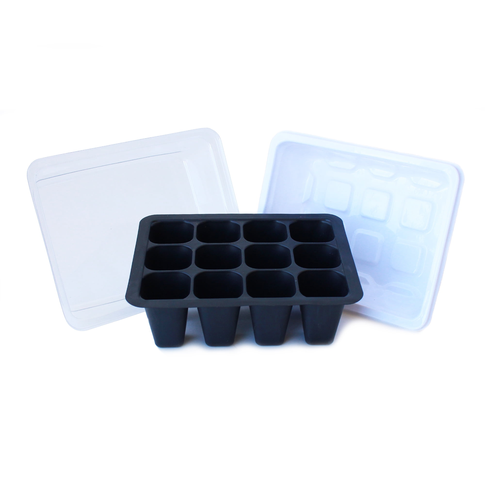 Homend Seed Starter Kit 12 Cell Seed Starter Trays w/ Dome&Base Germination Tray 
