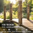 thumbnail image 4 of Outsunny Garden Bridge Footbridge Weather-Resistant 5ft, Carbonized, 4 of 10