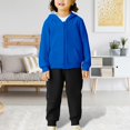 thumbnail image 5 of KAUOD Toddler Zip up Hoodie Joggers Pants Sets 2pc Soft Cotton Fall Hooded Sweatshirts Sweatpants Fall Lightweight Outfits, 5 of 6