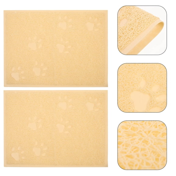 Baluue litter catcher mat Cat Litter Mat Beige 2Set