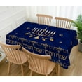 thumbnail image 2 of Chanukah Themed Hanukkah Tablecloth Jewish Chanukah Table Cloth Menorah Holiday Decoration Festival of Lights Home Dining Room Kitchen Table Cover Decor - 60×84inch, 2 of 5