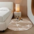 thumbnail image 2 of Brown Coastal Round Area Rug 6Ft Washable Circle Rugs for Bathroom Office, Summer Ocean Waves Ombre Sea Starfish Non-Slip Carpet Floor Mats Indoor Outdoor Carpet Runner Aesthetic Home Decor, 2 of 8