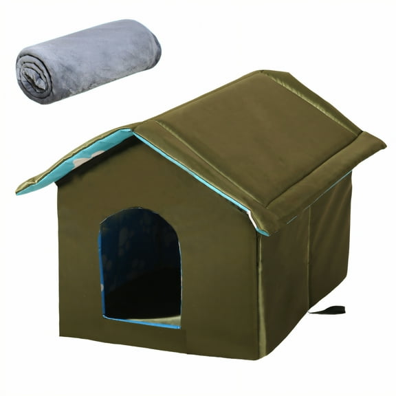 BESTSKY Outdoor Dog House,Waterproof Coating Indoor Dog House,Loop Buckle Dog Tent,S