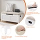 thumbnail image 5 of Banco con bisagras de seguridad, banco para zapatos con tapa abatible y patas de madera maciza, baúl de almacenamiento, 5 of 10