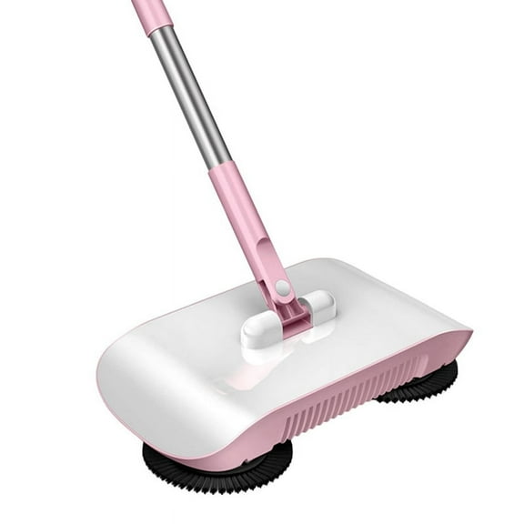 Manual Sweeper, Push Type Non-Electric Floor Sweeper, 2-in-1 Carpet and Floor Manual Sweeper