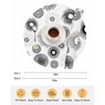 thumbnail image 6 of 13 Inch Round Placemats Set of 6, Geometric Black Non Slip Heat Insulation PP Table Mats, Abstract Grey White Boho Circle Dot Washable Place Mats for Kitchen Dining Party Table Decor, 6 of 7