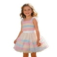 thumbnail image 2 of WOYY Toddler Girls Carnival Party Tiered Tutu Skirt Gradient Princess Tulle Skirt, Sizes 4-5, 2 of 8