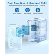 Havato Mini Fridge, Portable 4L/6 Can Personal Cooler – Skincare Fridge, Small Compact Refrigerator,White