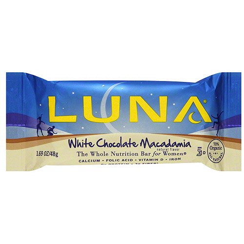 LUNA White Chocolate Macadamia Nutrition Bars, 1.69 oz (Pack of 15