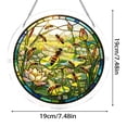 Bee Wildflowers Stained Glass Suncatcher, Honey Bee Suncatcher ...