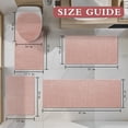 thumbnail image 5 of CHAKME 5 Piece Bathroom Rug Set Non Slip Washable Thin Super Absorbent Quick Dry Bath Mat Rubber Backing Shower Tub Floor Toilet Rugs PINK, 5 of 7