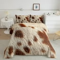 thumbnail image 2 of jejeloiu Rustic Western Farmhouse Bedding Comforter Set,Cow Cattle Hide Twin Comforter Sets,Farm Animal Bedding Set For Kids,Ultra Soft Home Decor,2-Piece, 2 of 8