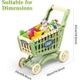 thumbnail image 4 of PayUSD Toy Shopping Cart Toddler Shopping Cart 18'' Pretend Grocery Cart with Pretend Play Food Items Realistic Kitchen Accessories Supermarket Pretend Play Shopping Cart For Kids Ages 18M+ Doll Size, 4 of 7